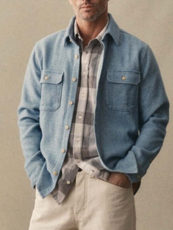 Taylor Stitch Other - Taylor Stitch The Division Shirt jacket 100% organic cotton light blue size 40